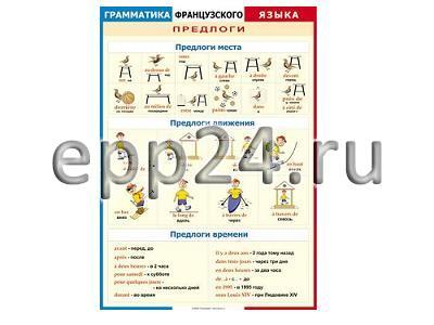 Таблица Грамматика французского языка. Предлоги